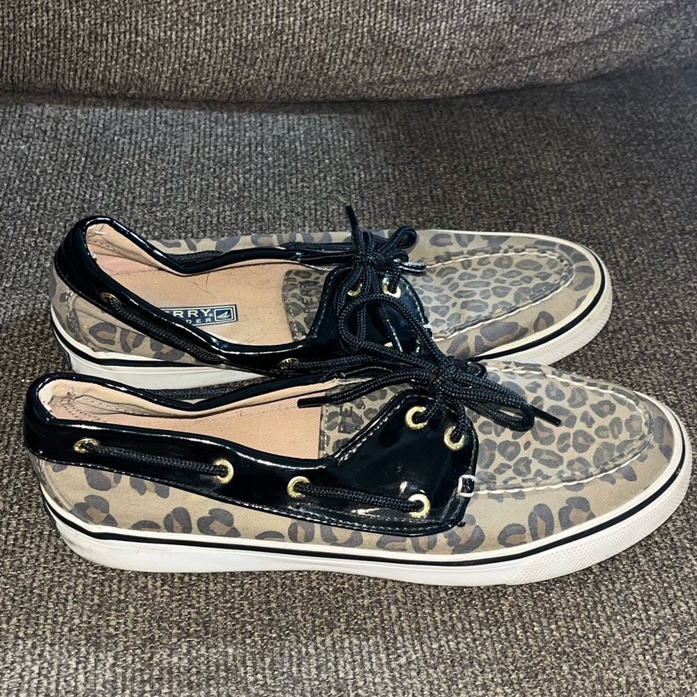 Cheetah print slip ons